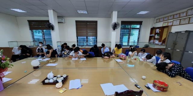 Các đối tượng tại trụ sở Bộ Công an