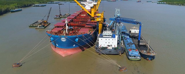 Một bến phao trên luồng Cái Mép - Thị Vải. Ảnh: Cảng vụ hàng hải Vũng Tàu.