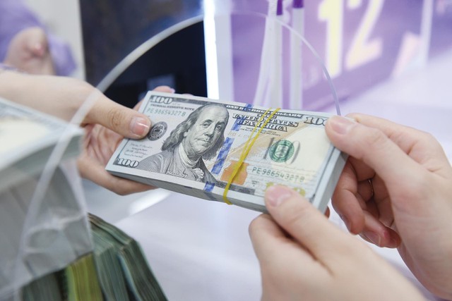 Thời gian qua, Ngân hàng Nhà nước đã phải bán ra ngoại tệ để ổn định thị trường. Ảnh: Dũng Minh