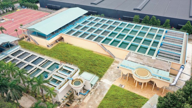 Khu xử lý nước Tân Uyên.