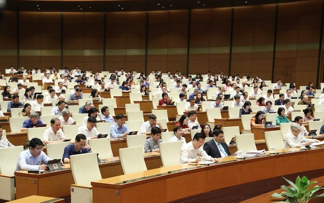 Phiên họp sáng 5/6 của Quốc hội.