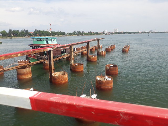 Hạng mục thi công dự án Cầu Nhật Lệ 3 bắc qua sông Nhật lệ.