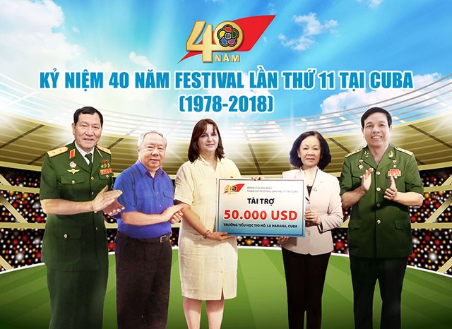 Đồng chí Trương Thị Mai, Ủy viên Bộ Chính trị, Bí thư trung ương Đảng, Trưởng ban Dân vận Trung ương, Chủ tịch Hội Hữu nghị Việt Nam - Cuba và Tập đoàn Thái Bình Dương trao tài trợ tặng Trường Tiểu học Tio Hồ - La Habana (Cuba) năm 2018.