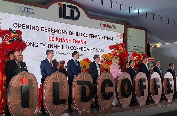 Nghi thức khánh thành nhà máy ILD Coffee Việt Nam. (Ảnh: Lê Toàn)