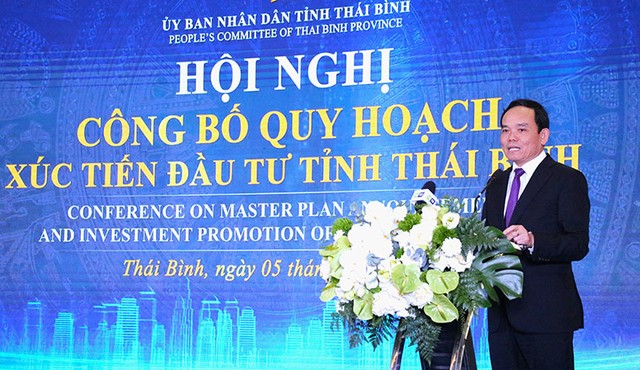 Phó thủ tướng Trần Lưu Quang phát biểu chỉ đạo tại Hội nghị Công bố Quy hoạch tỉnh Thái Bình.