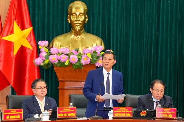 Ông Nguyễn Văn Tùng, Chủ tịch UBND TP. Hải Phòng phát biểu bế mạc hội nghị