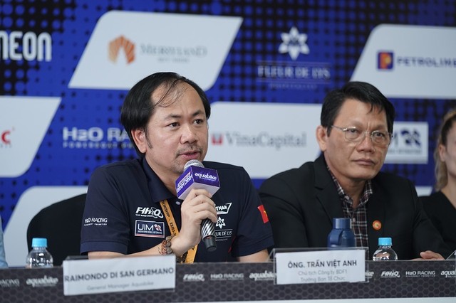 Ông Trần Việt Anh, Chủ tịch HĐQT Công ty Bình Định F1 cho biết, thông qua sự kiện sẽ khởi xướng để các doanh nghiệp xây dựng ngành kinh tế thể thao cho tỉnh Bình Định. Ảnh BTC.