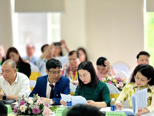 Lãnh đạo các đơn vị tham dự hội nghị. (Ảnh: Nguyễn Linh)