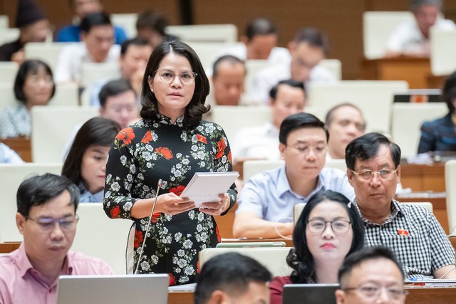 Đại biểu Nguyễn Hoàng Bảo Trân đặt câu hỏi về việc xử lý các kiến nghị từ năm 2019 trở về trước - Nguồn: Quốc hội Đại biểu Nguyễn Hoàng Bảo Trân đặt câu hỏi về việc xử lý các kiến nghị từ năm 2019 trở về trước - Nguồn: Quốc hội