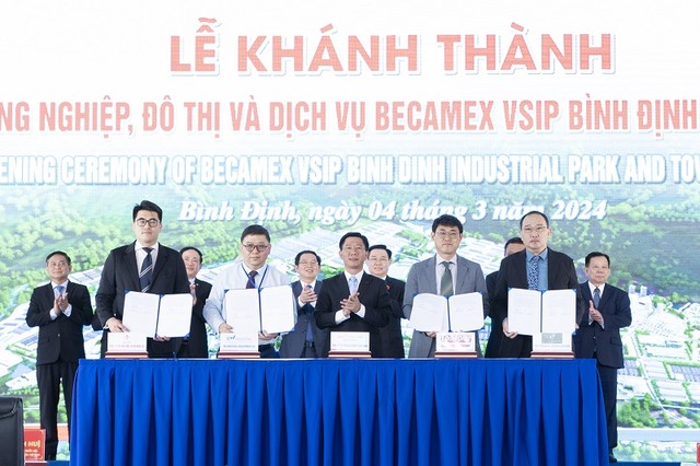 Chủ đầu tư Khu công nghiệp Becamex Visip và 4 nhà đầu tư đã ký ghi nhớ đầu tư với tổng mức đầu tư dự kiến 49 triệu USD vào ngày 4/3/2024.