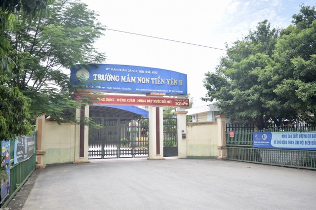 Các lô đất nằm ngay sau Trường Mầm non Tiền Yên. Ảnh: Nhật Linh