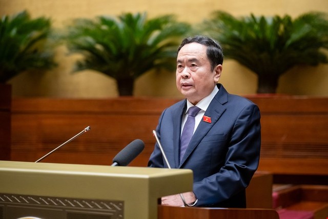 Chủ tịch Quốc hội Trần Thanh Mẫn phát biểu khai mạc kỳ họp bất thường lần 8.