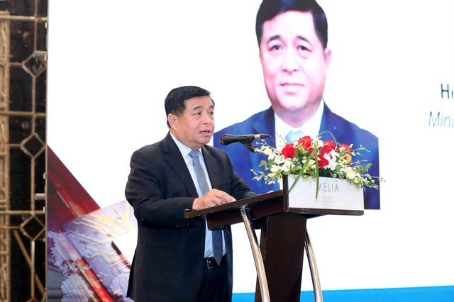 Bộ trưởng Bộ Kế hoạch và Đầu tư Nguyễn Chí Dũng phát biểu tại sự kiện. Ảnh: Đức Trung