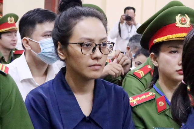 Bị cáo Trương Huệ Vân, cháu gái Trương Mỹ Lan tại ngày đầu xét xử vụ án Vạn Thịnh Phát giai đoạn 2.