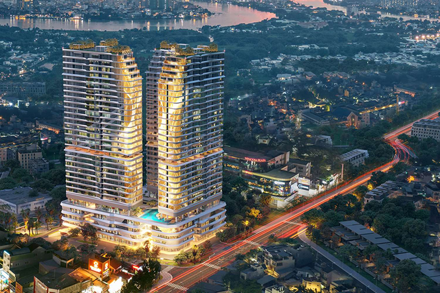 Tòa nhà được “đo ni đóng giày” theo phong cách nhiệt đới đương đại đáp ứng các tiêu chuẩn về thiết kế bền vững, sử dụng bê tông sợi thủy tinh nhập khẩu nguyên khối cho thiết kế mặt đứng.