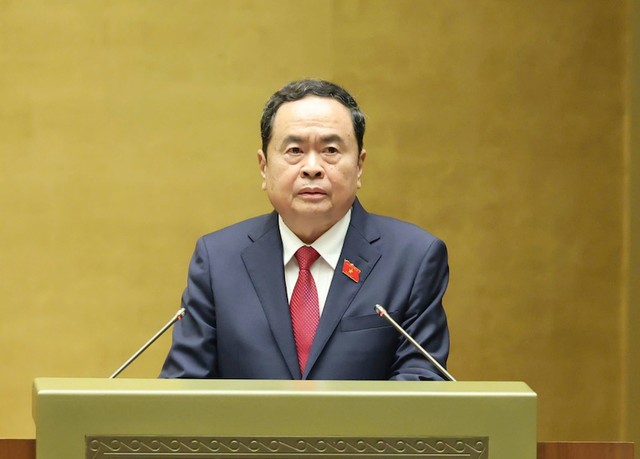 Chủ tịch Quốc hội Trần Thanh Mẫn phát biểu khai mạc Kỳ họp. Ảnh: Duy Linh