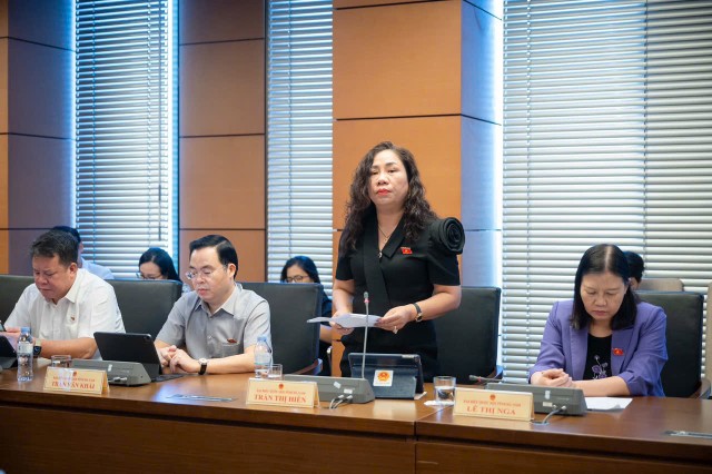 Đại biểu Trần Thị Hiền (Hà Nam) phát biểu tại tổ. Đại biểu Trần Thị Hiền (Hà Nam) phát biểu tại tổ.