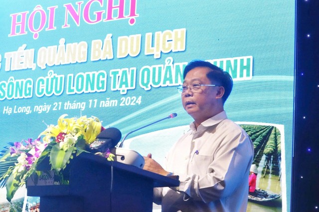 Ông Phạm Văn Thủy, Phó Cục trưởng Cục Du lịch Quốc gia Việt Nam phát biểu hội nghị. Ảnh: Hoàng Quỳnh