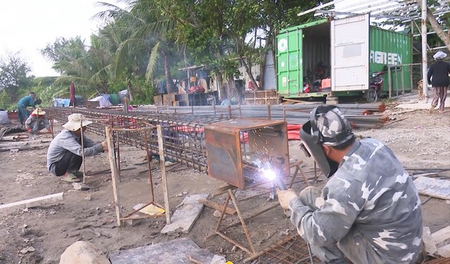 Chủ đầu tư, nhà thầu đang đẩy nhanh tiến độ thi công dự án.