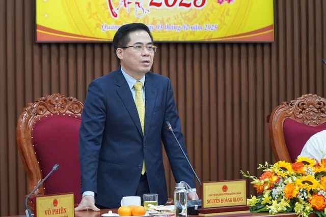 Chủ tịch UBND tỉnh Quảng Ngãi Nguyễn Hoàng Giang chỉ đạo giải ngân vốn đầu tư công năm 2025.