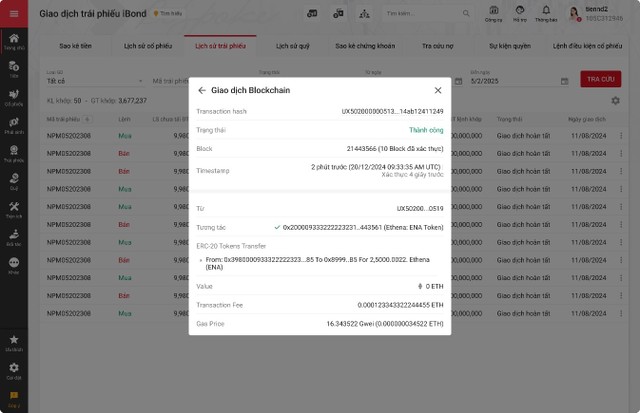 Blockchain được ứng dụng vào quản lý giao dịch trái phiếu iBond tại TCBS Blockchain được ứng dụng vào quản lý giao dịch trái phiếu iBond tại TCBS