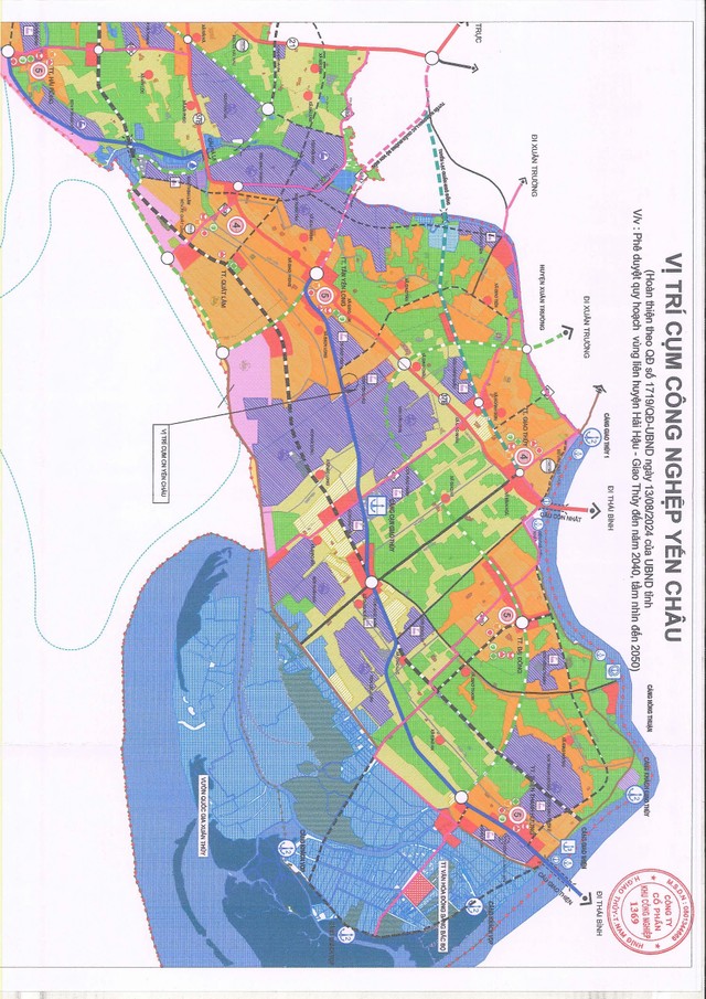 Vị trí CCN Yến Châu, huyện Giao Thủy, tỉnh Nam Định