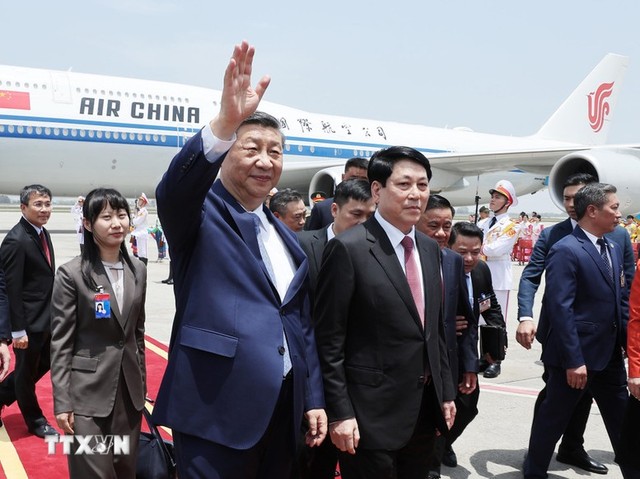 Chuyến thăm của Tổng Bí thư, Chủ tịch nước Trung Quốc Tập Cận Bình mang ý nghĩa và tính biểu tượng quan trọng đối với quan hệ hai nước. Ảnh: TTXVN