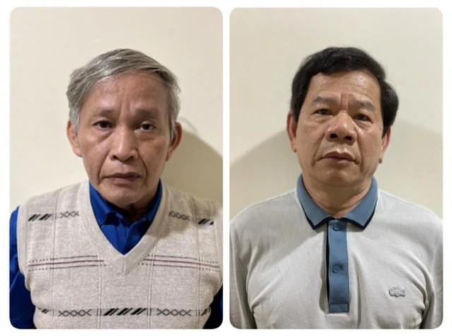 Hai cựu Chủ tịch UBND tỉnh Quảng Ngãi Cao Khoa và Đặng Văn Minh.