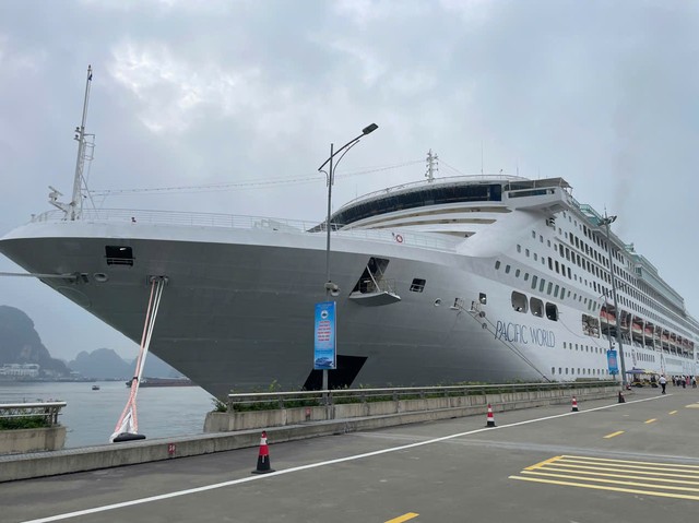 Tàu biển Pacific World cập Cảng tàu khách quốc tế Hạ Long.