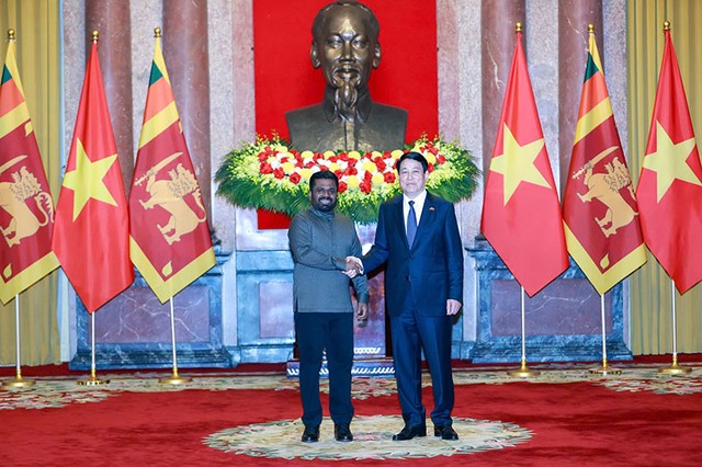 Chủ tịch nước Lương Cường và Tổng thống Sri Lanka Anura Kumara Dissanayaka.