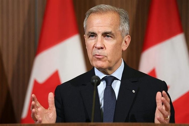 Thủ tướng Canada Mark Carney trong cuộc họp báo tại Ottawa, ngày 21/5/2025. Ảnh: The Hill Times/TTXVN