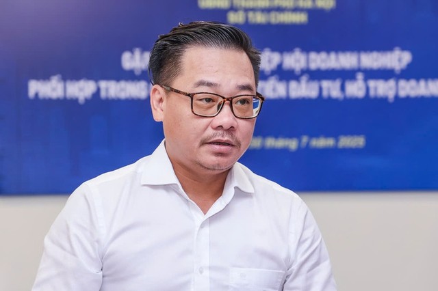 Phó giám đốc Sở Tài chính Hà Nội Lê Trung Hiếu phát biểu tại Hội nghị.