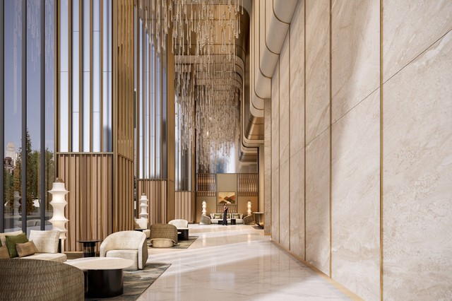 Sun Feliza Suites sở hữu sảnh đón cao tới 14m, lần đầu tiên xuất hiện tại Cầu Giấy. (Ảnh: Sun Property) Sun Feliza Suites sở hữu sảnh đón cao tới 14m, lần đầu tiên xuất hiện tại Cầu Giấy. (Ảnh: Sun Property)