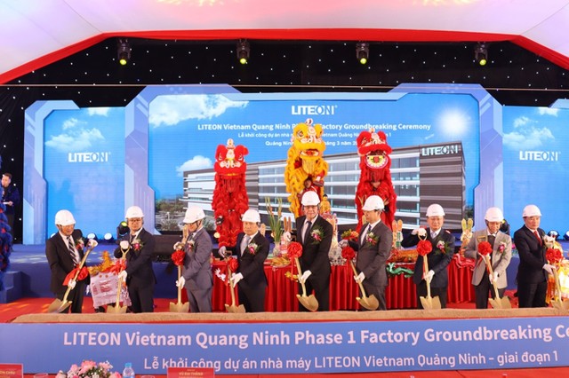 Nhà máy Lite-On Việt Nam Quảng Ninh - giai đoạn 1 được khởi công tại Khu công nghiệp Sông Khoai - Amata Hạ Long cho thấy sự tin tưởng của nhà đầu tư vào môi trường kinh doanh tại Quảng Ninh.