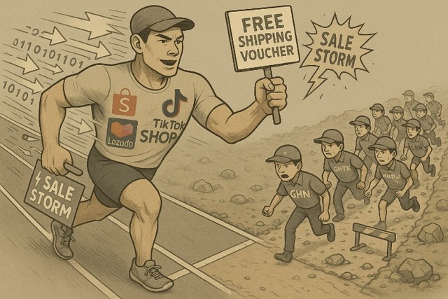 Các đơn vị vận chuyển Việt Nam đang phải chạy trên đường đua đã bị chiếm lĩnh bởi công ty logistics thuộc sàn TMĐT Các đơn vị vận chuyển Việt Nam đang phải chạy trên đường đua đã bị chiếm lĩnh bởi công ty logistics thuộc sàn TMĐT