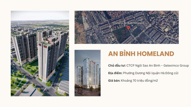 Chung cư An Bình Homeland được xây dựng giữa khu shophouse, nhà liền kề.