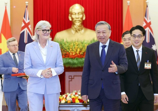 Chiều 10/9/2025, tại Trụ sở Trung ương Đảng, Tổng Bí thư Tô Lâm tiếp Toàn quyền Australia Sam Mostyn thăm cấp Nhà nước tới Việt Nam.
