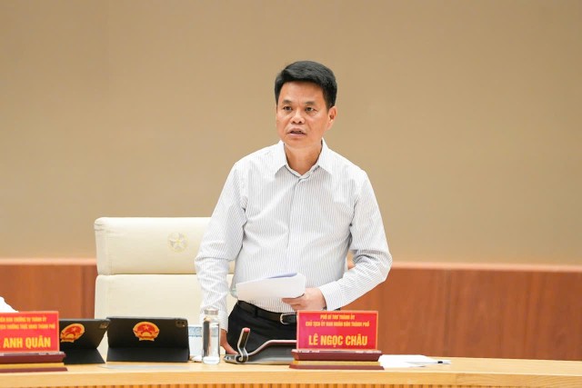 Ông Lê Ngọc Châu, Chủ tịch UBND TP. Hải Phòng phát biểu kết luận chỉ đạo phiên họp