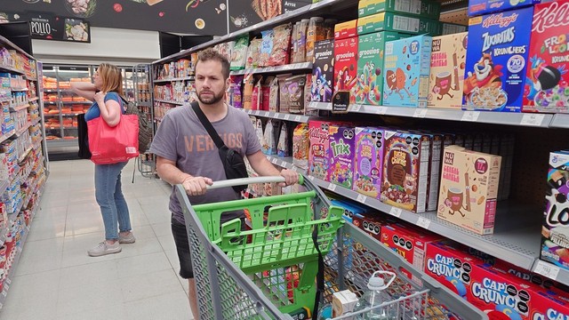 Quầy bán đồ khô trong một siêu thị của Walmart. Ảnh: Phi Hùng - Phương Lan - PV TTXVN tại Mexico