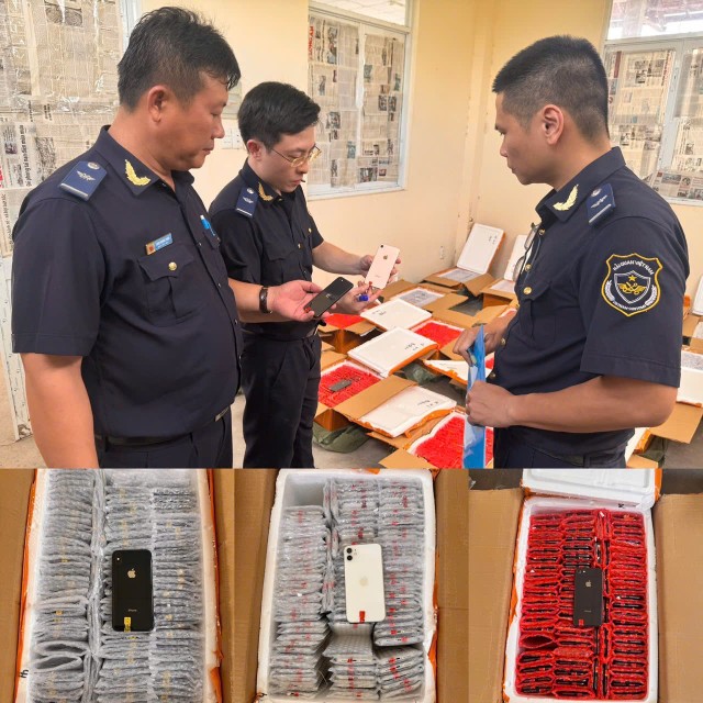 Lô điện thoại di động bị bắt giữ.
