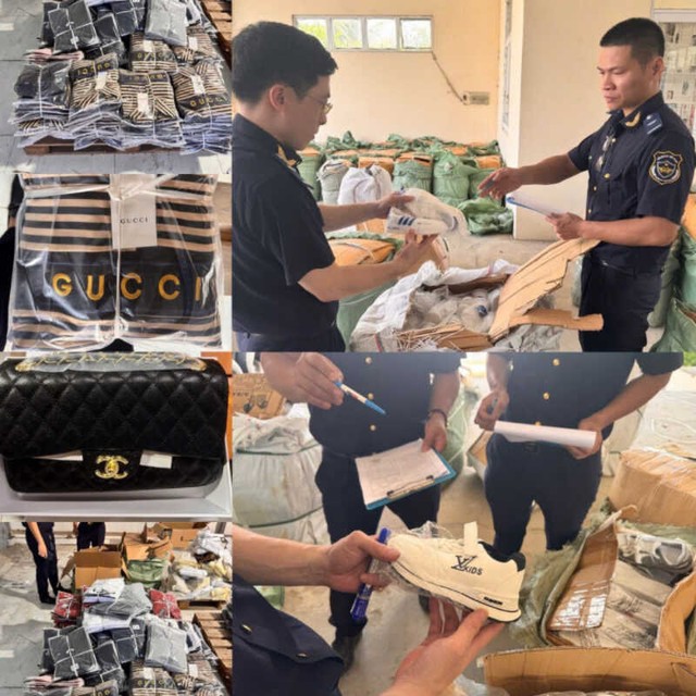Lô giày trẻ em và hàng thời trang bị bắt giữ.