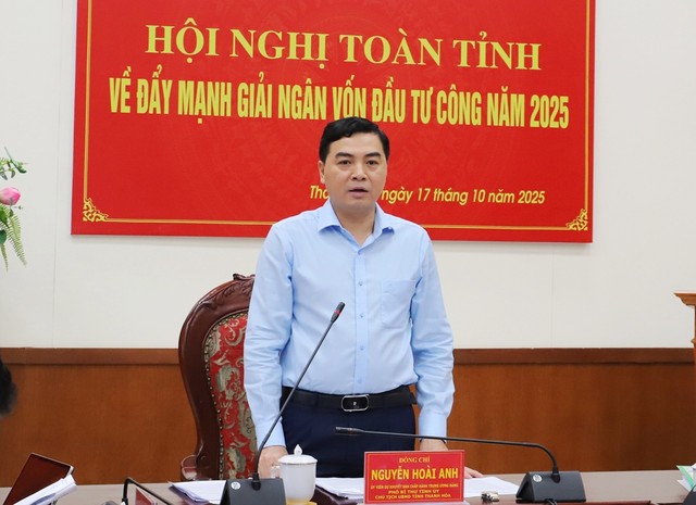 Chủ tịch UBND tỉnh Thanh Hóa chỉ đạo về kế hoạch đầu tư công năm 2025.