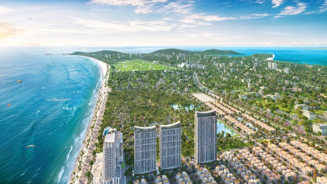 Blanca 6-7 do Aedas thiết kế, mang dáng hình cánh buồm Pháp kiêu hãnh giữa Bãi Sau.