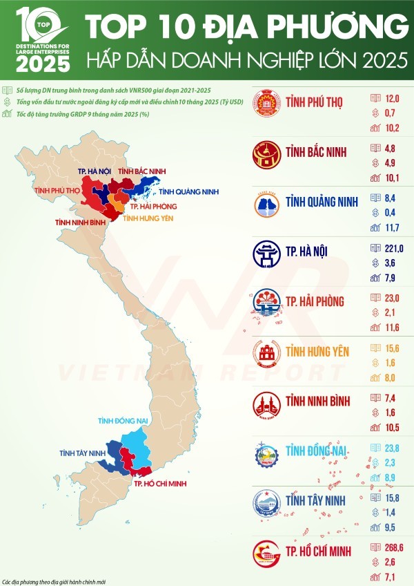 Nguồn: Vietnam Report và Boston Report Group tổng hợp, tháng 11/2025.