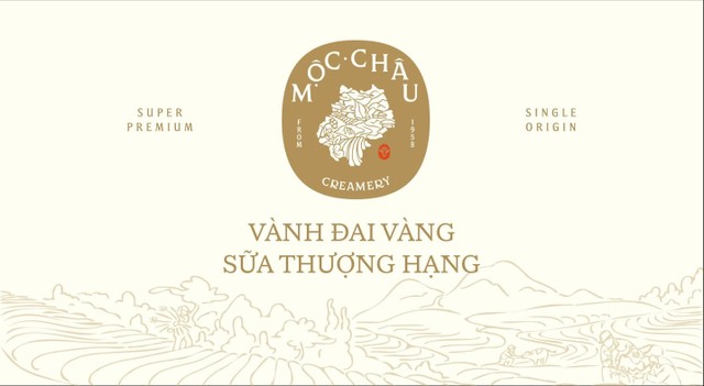 Khoảnh khắc “bình minh thương hiệu” khi logo Mộc Châu Creamery hiện lên trong ánh sáng dịu dàng, như một lời hẹn mở ra hành trình mới của dòng sữa truyền đời.