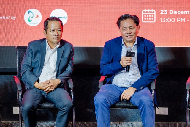 Ông Diệp Nam Hải (bên phải) – Tổng Giám đốc của Công ty Cổ phần Thực Phẩm Cholimex phát biểu tại sự kiện.