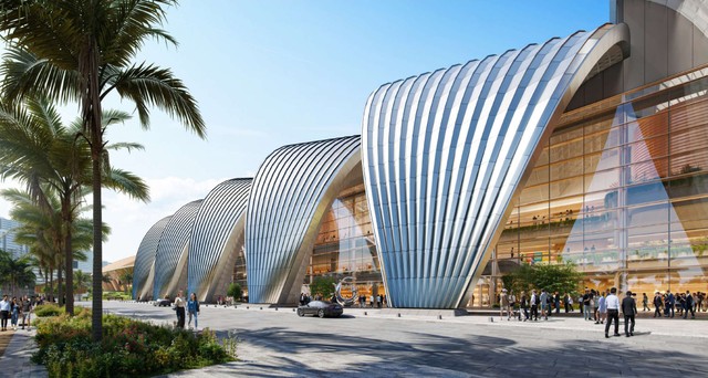 Trung tâm Hội nghị và Triển lãm sở hữu kết cấu đặc biệt với vượt nhịp 81m không cột.