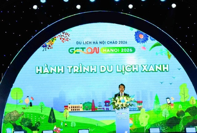 Phó Giám đốc Sở Du lịch Hà Nội Trần Trung Hiếu phát biểu khai mạc chương trình. Phó Giám đốc Sở Du lịch Hà Nội Trần Trung Hiếu phát biểu khai mạc chương trình.