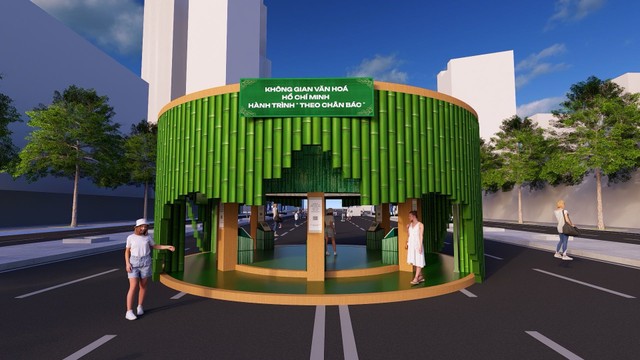 Phối cảnh Không gian văn hóa Hồ Chí Minh - “Hành trình theo chân Bác”.