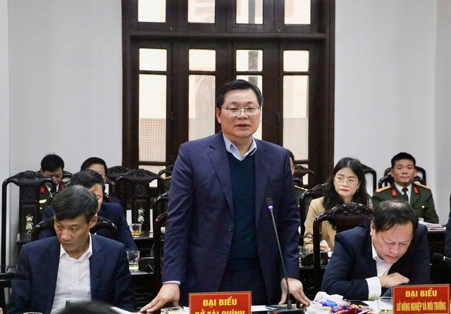 Lãnh đạo Sở Tài chính Hưng Yên phát biểu tại buổi làm việc